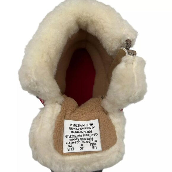 Sperry Alpine Saltwater Toddler Girls Duck Boots Size 10 Brown/Tan Faux Fur Trim - Picture 7 of 14